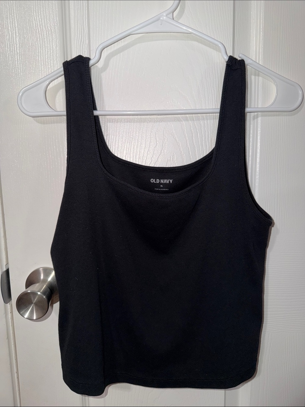 Old Navy Black Scoop Neck Ribbed Tank Top